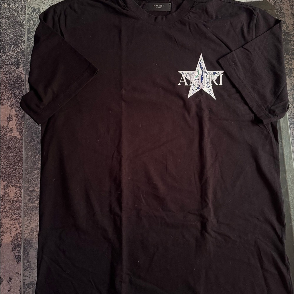 AMIRI Black Tee with Star Logo Size XL (worn 3 times)